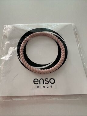 Enso Braided Silicone Bracelet in Pink Sand